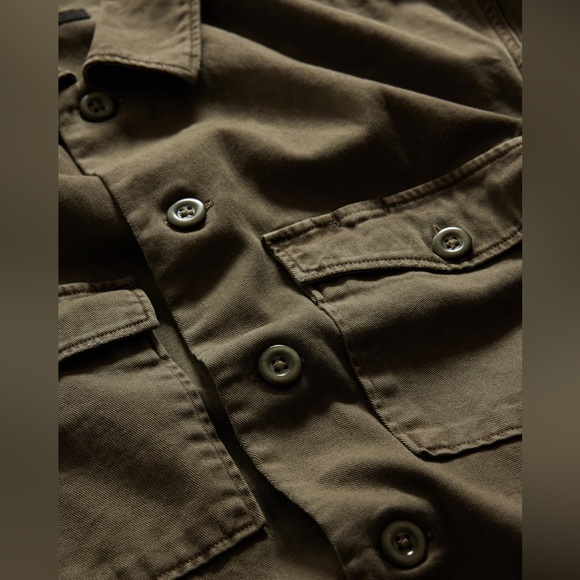 NEW Allsaints Mens Shirt SPOTTER military Medium With Tags Cargo Green - Picture 6 of 9